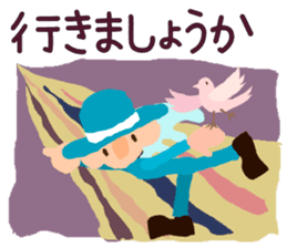 The angel who wishes happines sticker #11139454