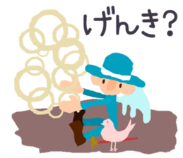 The angel who wishes happines sticker #11139455