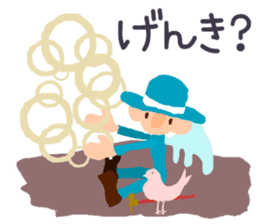 The angel who wishes happines sticker #11139455