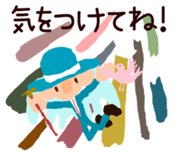 The angel who wishes happines sticker #11139457