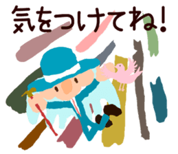 The angel who wishes happines sticker #11139457