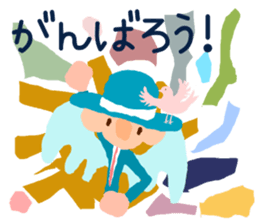 The angel who wishes happines sticker #11139458