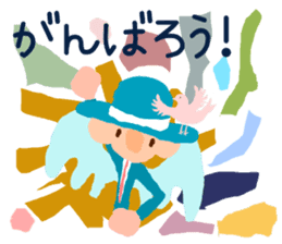 The angel who wishes happines sticker #11139458