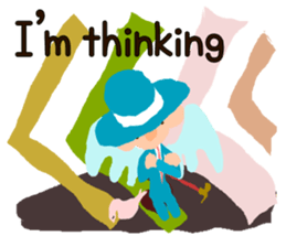 The angel who wishes happines sticker #11139461