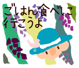 The angel who wishes happines sticker #11139462