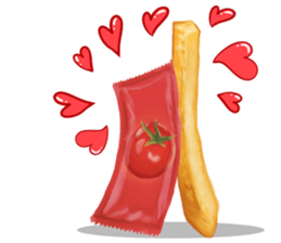 Fries Loves Tomato sticker #11139684