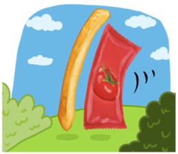 Fries Loves Tomato sticker #11139685