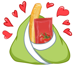 Fries Loves Tomato sticker #11139687