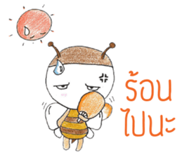 Angry bee sticker #11141750