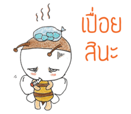 Angry bee sticker #11141751