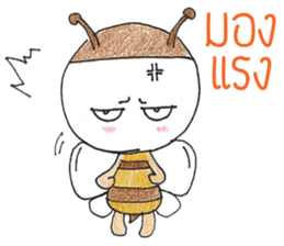 Angry bee sticker #11141761