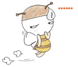 Angry bee sticker #11141764