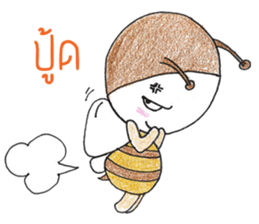 Angry bee sticker #11141768