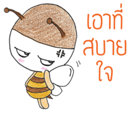 Angry bee sticker #11141770