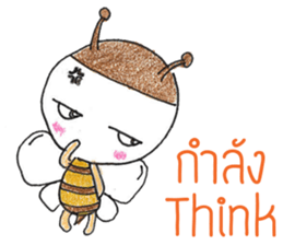 Angry bee sticker #11141777