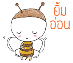 Angry bee sticker #11141780