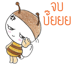 Angry bee sticker #11141782