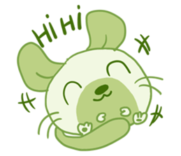 A Lovely Green Gluttonous Rat sticker #11142345