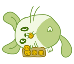 A Lovely Green Gluttonous Rat sticker #11142348