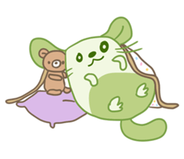 A Lovely Green Gluttonous Rat sticker #11142352