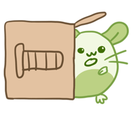 A Lovely Green Gluttonous Rat sticker #11142356