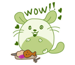 A Lovely Green Gluttonous Rat sticker #11142357