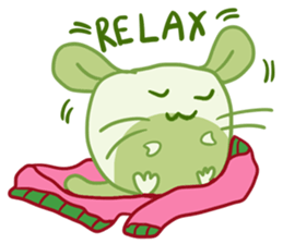 A Lovely Green Gluttonous Rat sticker #11142358