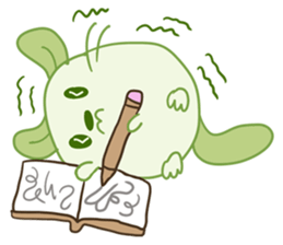 A Lovely Green Gluttonous Rat sticker #11142359