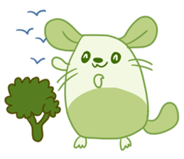 A Lovely Green Gluttonous Rat sticker #11142363