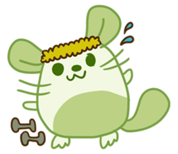 A Lovely Green Gluttonous Rat sticker #11142364