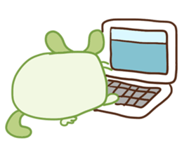 A Lovely Green Gluttonous Rat sticker #11142367