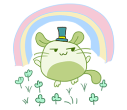 A Lovely Green Gluttonous Rat sticker #11142369