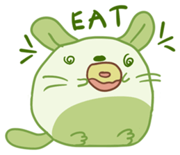 A Lovely Green Gluttonous Rat sticker #11142373