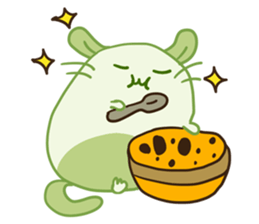 A Lovely Green Gluttonous Rat sticker #11142376