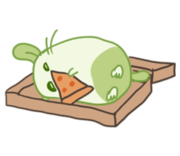 A Lovely Green Gluttonous Rat sticker #11142380