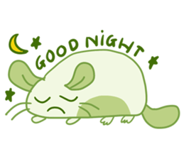 A Lovely Green Gluttonous Rat sticker #11142381