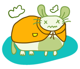 A Lovely Green Gluttonous Rat sticker #11142383