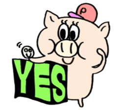 A pig golfs with a sticker!!BUTASUTA sticker #11142744