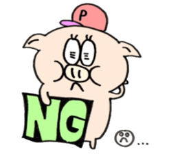 A pig golfs with a sticker!!BUTASUTA sticker #11142745