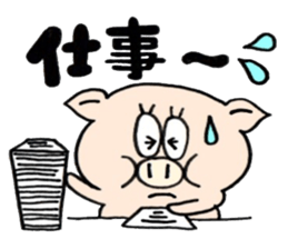 A pig golfs with a sticker!!BUTASUTA sticker #11142748