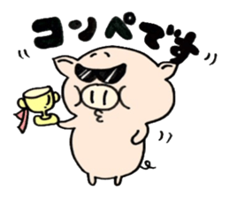 A pig golfs with a sticker!!BUTASUTA sticker #11142751