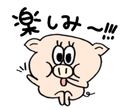 A pig golfs with a sticker!!BUTASUTA sticker #11142753