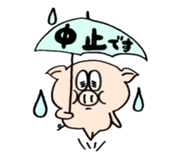 A pig golfs with a sticker!!BUTASUTA sticker #11142759