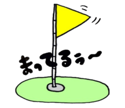 A pig golfs with a sticker!!BUTASUTA sticker #11142765