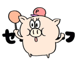 A pig golfs with a sticker!!BUTASUTA sticker #11142775