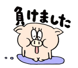 A pig golfs with a sticker!!BUTASUTA sticker #11142780