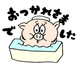 A pig golfs with a sticker!!BUTASUTA sticker #11142783