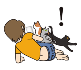 Along with the cat. Leisurely wait. sticker #11142829