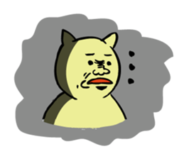 yellow guy like a cat sticker #11142953