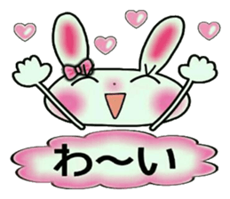 Cute loose and pretty rabbit sticker #11143824